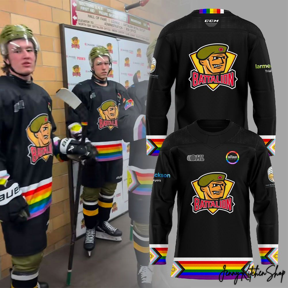 North Bay Battalion Inclusion Night Up Sweaters 2026 Hockey Jersey