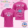 North Carolina Tar Heels 2025 NCAA Teacher Tackle Breast Cancer Unisex 3D Shirt