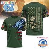 North Carolina Tar Heels 2025 NCAA Veteran Limited 3D Shirt