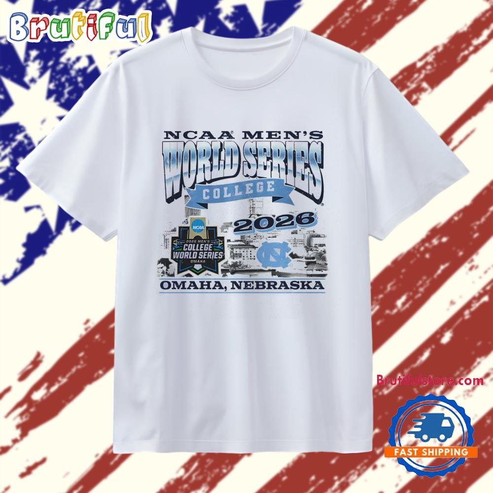 North Carolina Tar Heels 2026 NCAA Men’s College World Series Omaha T Shirt