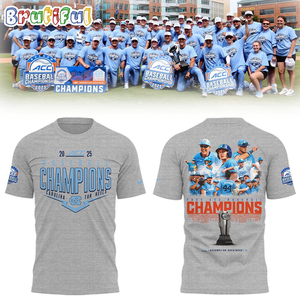 North Carolina Tar Heels Baseball 2025 ACC Baseball Champions New T Shirt