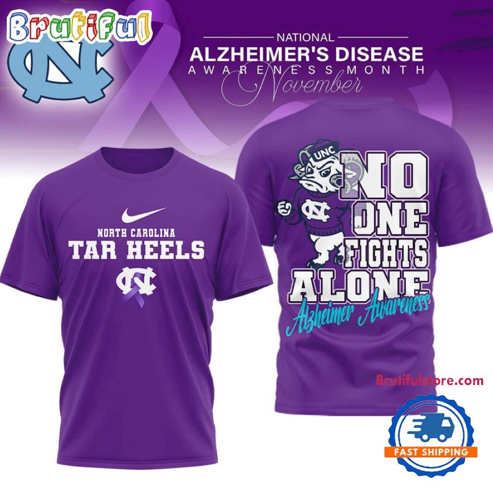 North Carolina Tar Heels NCAA Alzheimer Awareness November Unisex 3D Shirt