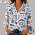 North Carolina Tar Heels NCAA College Spirit Blossoms Women Casual Shirt