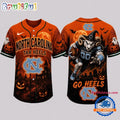 North Carolina Tar Heels NCAA Haunted Night Halloween Baseball Jersey Shirt
