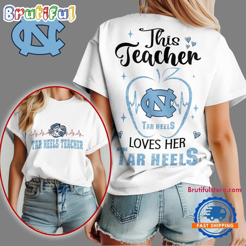 North Carolina Tar Heels Teacher Appreciation Month Vintage T Shirt
