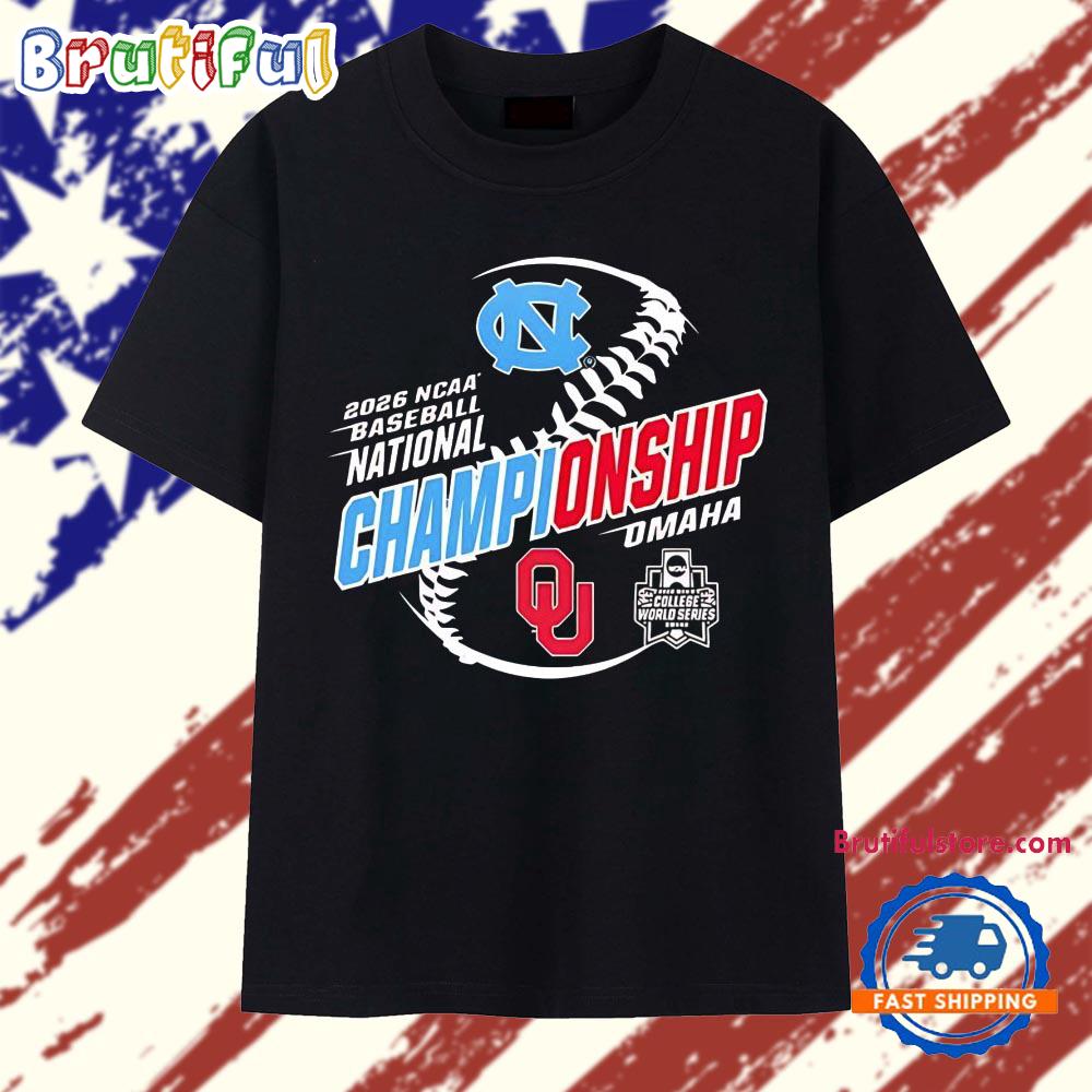 North Carolina Tar Heels vs Oklahoma Sooners 2026 NCAA Baseball National Championship Omaha T Shirt