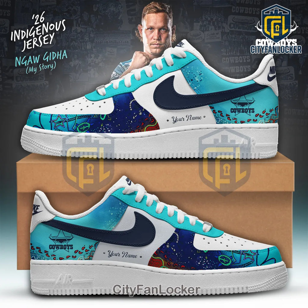 North Queensland Cowboys 2026 Indigenous Air Force 1 Sneakers