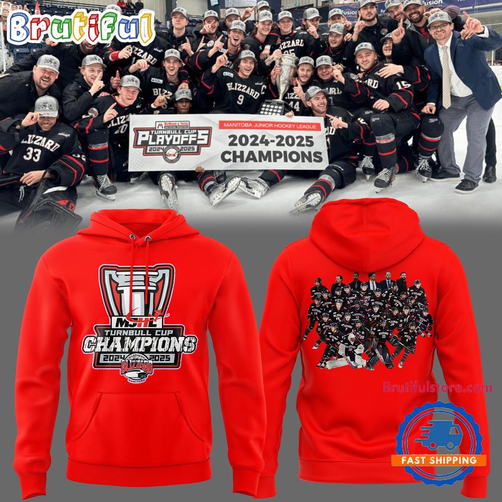 Northern Manitoba Blizzard 2025 Playoffs Turnbull Cup Champions Hoodie Shirt