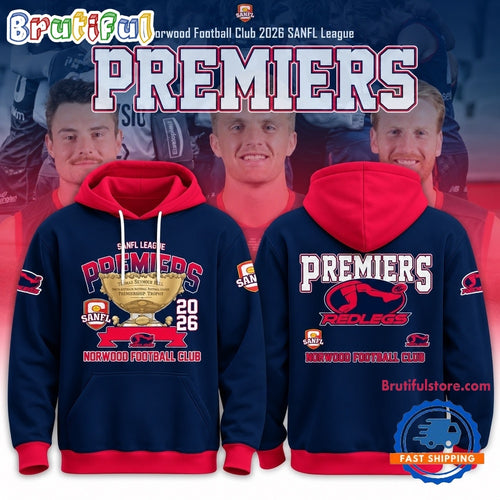 Norwood Redlegs Football Club 2026 SANFL Premiers Limited Edition Hoodie T-Shirt