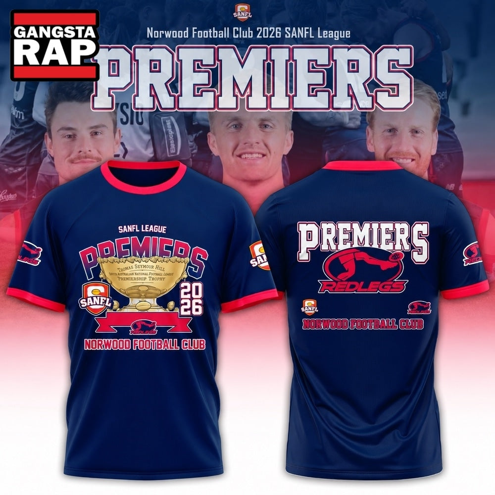 Norwood Redlegs Football Club 2026 SANFL Premiers Limited Edition Hoodie T-Shirt