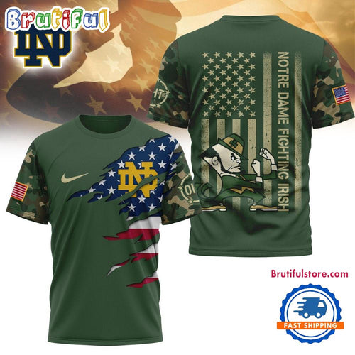 Notre Dame Fighting Irish 2025 NCAA Veteran Limited 3D Shirt