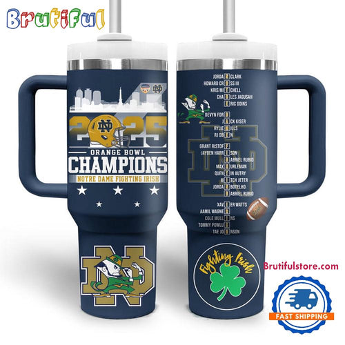 Notre Dame Fighting Irish 2025 Orange Bowl Champions Stanley Tumbler Cup