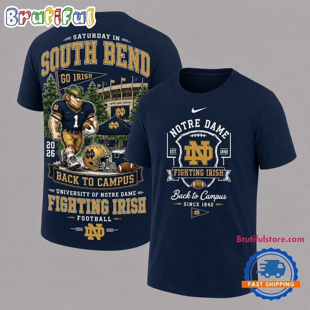 Notre Dame Fighting Irish 2026 NCAA Back To Campus 3D Shirt