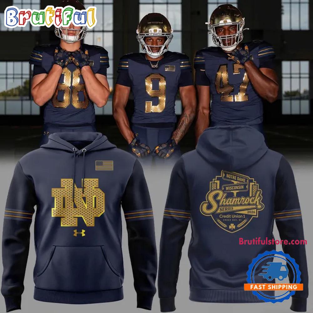 Notre Dame Fighting Irish 2026 Shamrock Series Hoodie T-Shirt