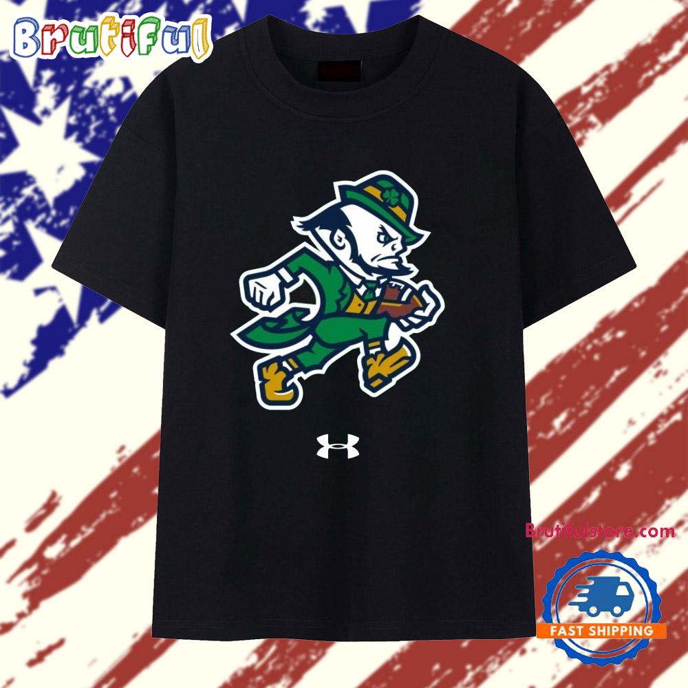 Notre Dame Fighting Irish Football Leprechaun Logo T Shirt