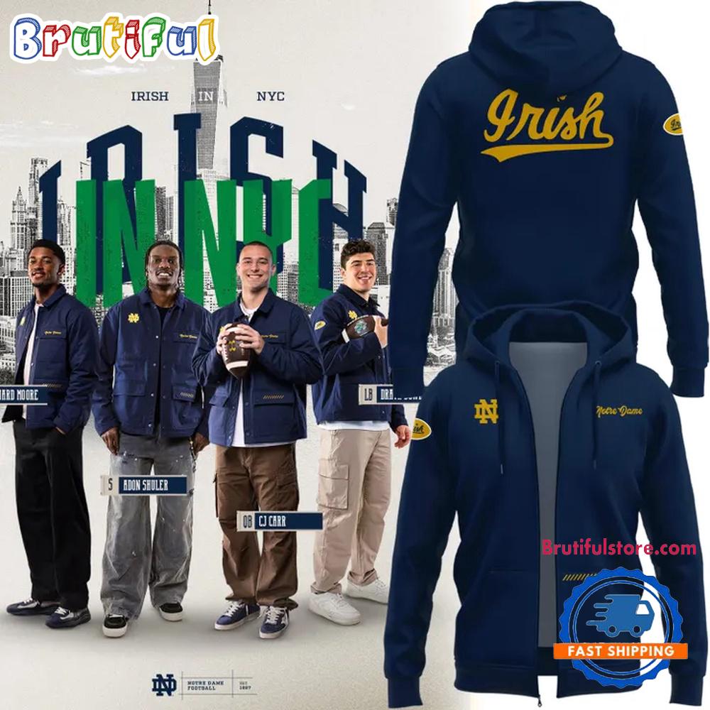 Notre Dame Fighting Irish Go Irish 2026 Zip Hoodie Shirt