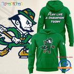 Notre Dame Fighting Irish Golf Green Performance Hoodie T-Shirt