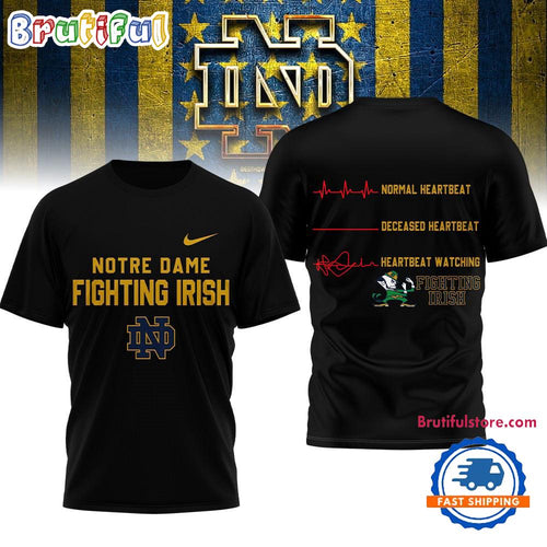 Notre Dame Fighting Irish NCAA Heartbeat Unisex 3D Shirt