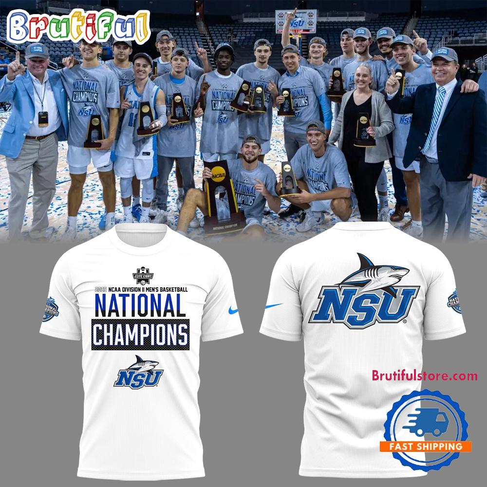 Nova Southeastern 2025 NCAA Division II Men’s Basketball x National Champions T Shirt