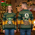 Oakland Athletics Baby Yoda Holding Baseball Ugly Christmas Sweater