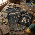 Oakland Athletics Camo Deer Hunting Baseball Jersey