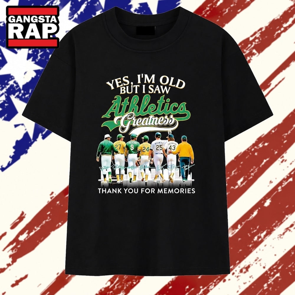 Oakland Athletics legends Hunter Jackson Henderson McGwire Eckersley signature T Shirt