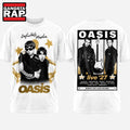 Oasis Live 27 The Band With The 3 Stripes Graphic White T Shirt