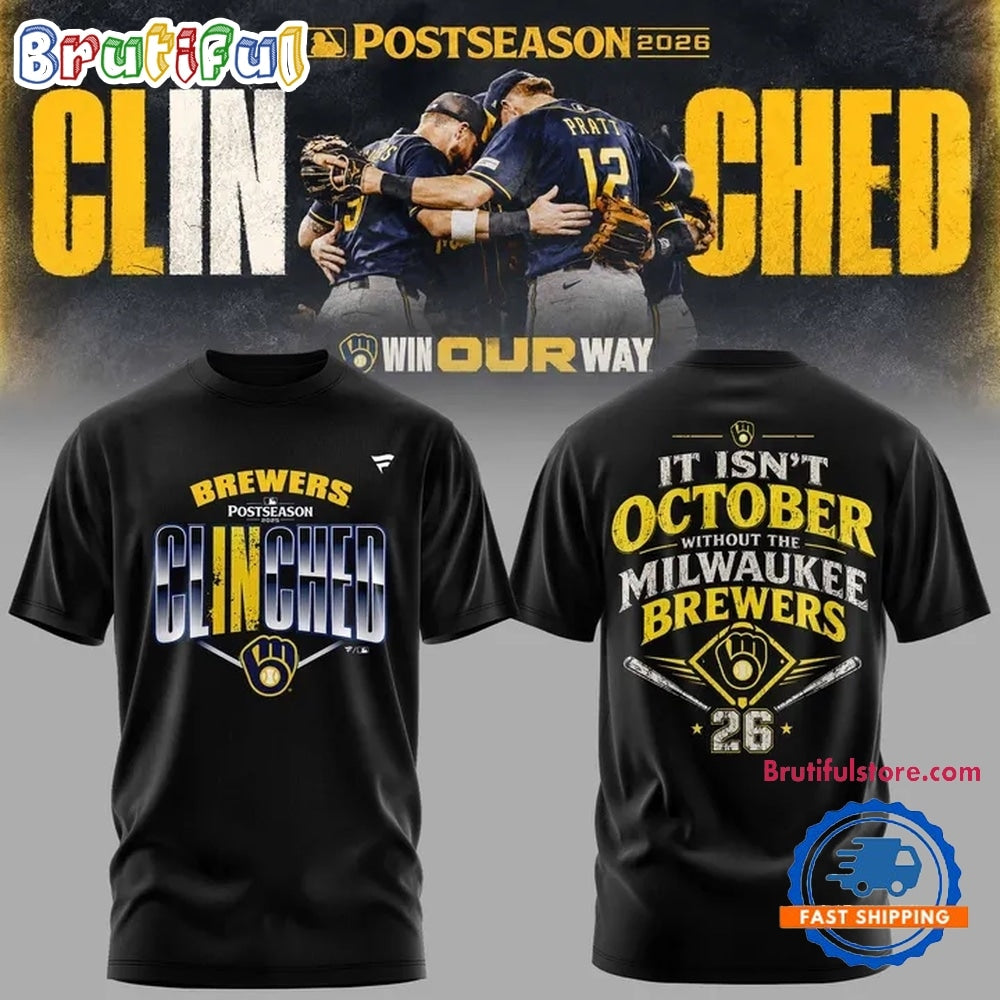 OCTOBER MILWAUKEE BREWERS Win Our Way 2026 Limited Edition T Shirt