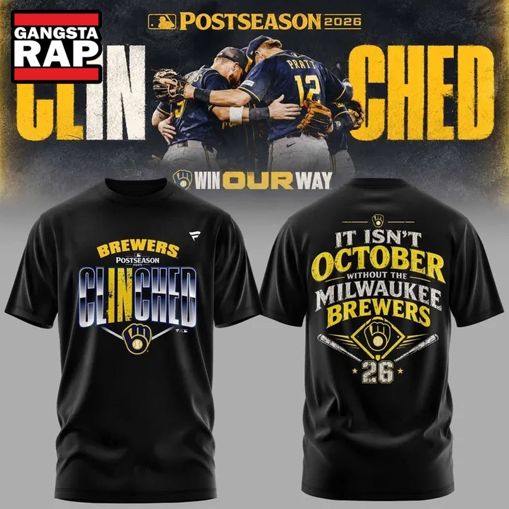 OCTOBER MILWAUKEE BREWERS Win Our Way 2026 Limited Edition T Shirt