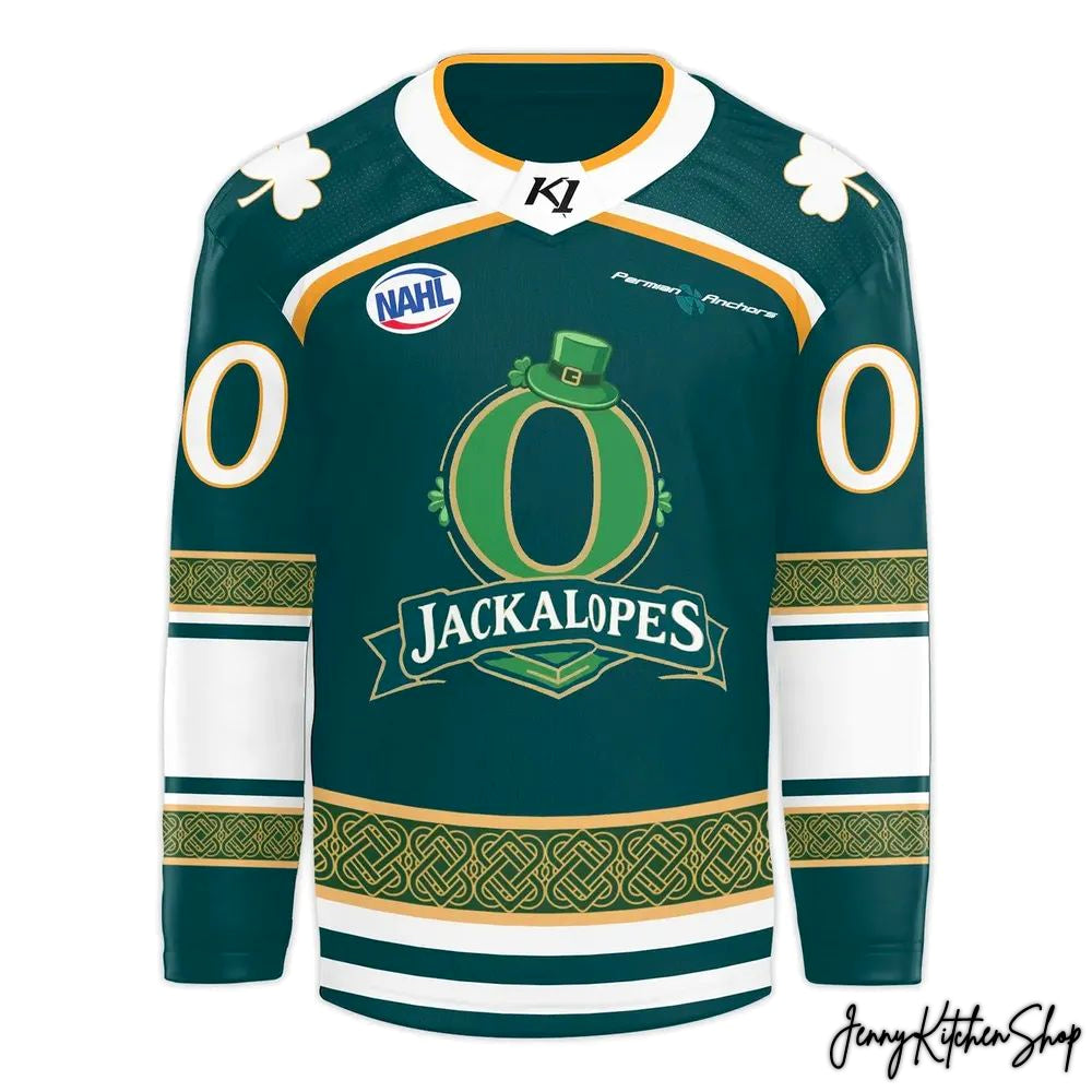 Odessa Jackalopes St. Patrick’s Day 2026 Special Hockey Jersey