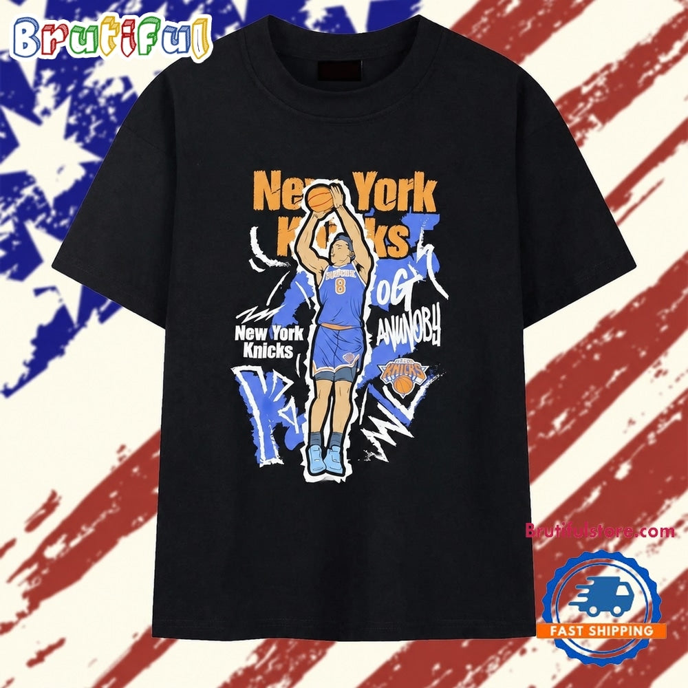 OG Anunoby New York Knicks 8 Player NBA T Shirt