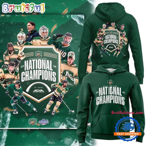 Ohio Bobcats 2026 Men’s Ice Hockey National Champions Limited Edition Hoodie T-Shirt