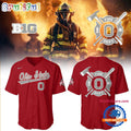Ohio State Baseball x Firefighter Appreciation Night Red Jersey Shirt