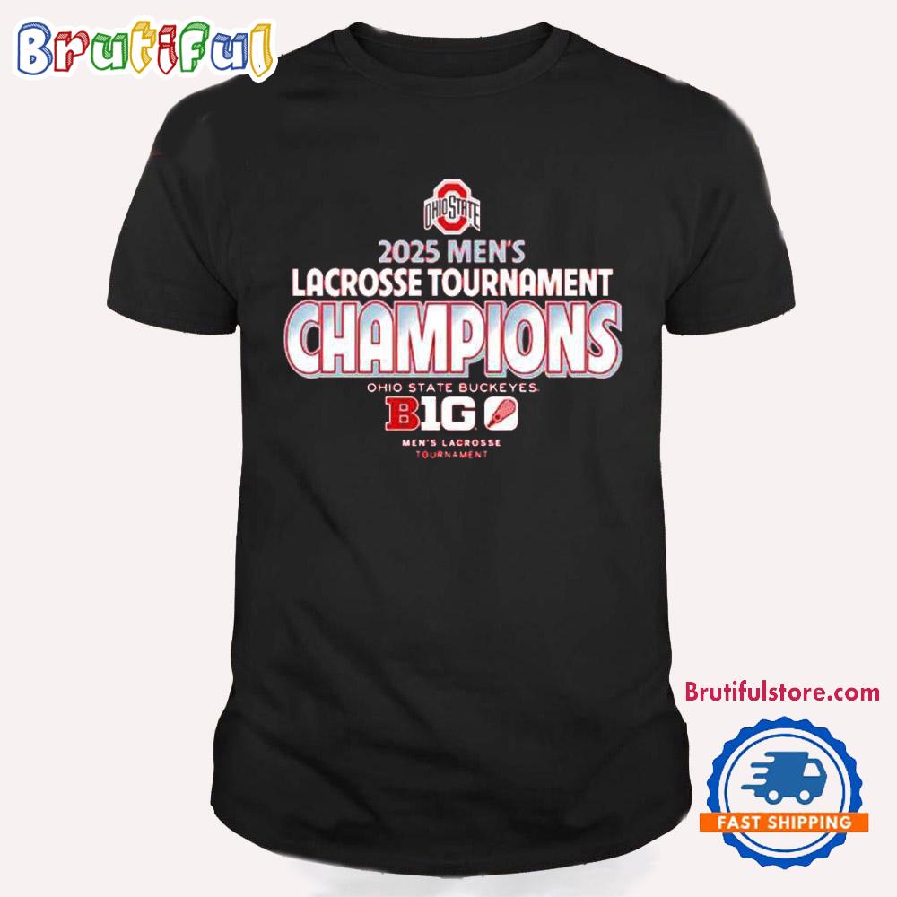 Ohio State Buckeyes 2025 Big Ten Men’s Lacrosse Conference Tournament Champions T Shirt