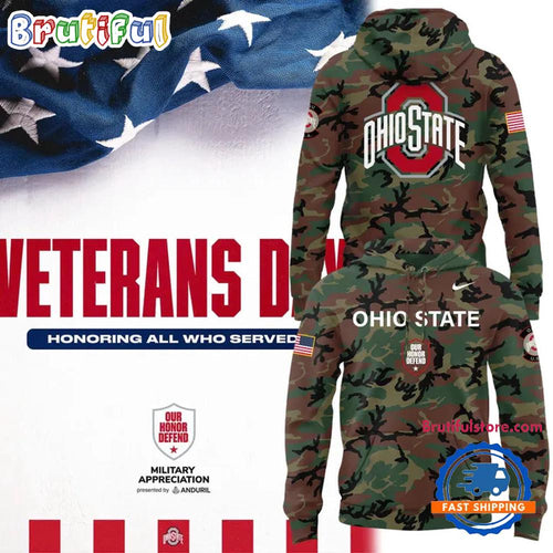 Ohio State Buckeyes 2025 Military Appreciation New CamoHoodie Shirt