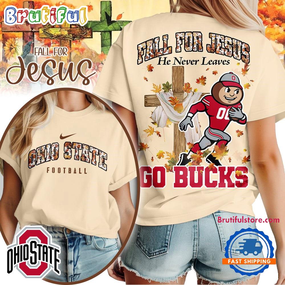Ohio State Buckeyes 2025 NCAA Season Fall For Jesus Unisex 3D Shirt