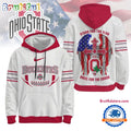 Ohio State Buckeyes 2025 NCAA Stand For The Flag Kneel For the Cross Hoodie