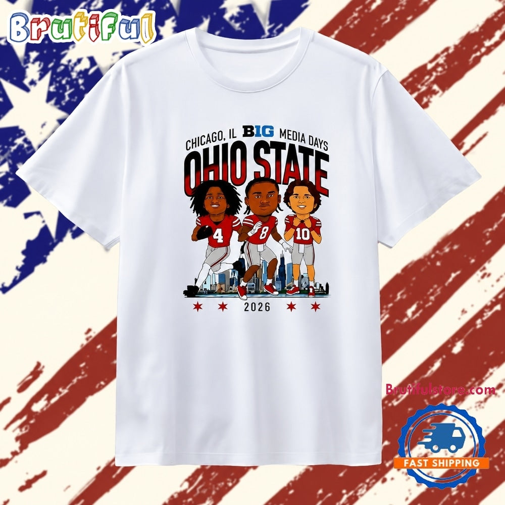 Ohio State Buckeyes 2026 Chicago B1G media days players T Shirt