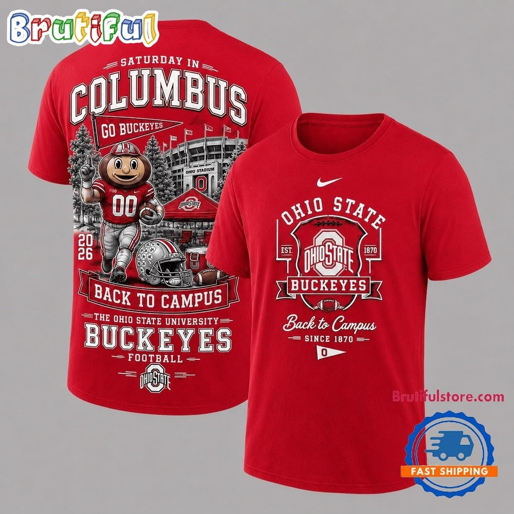 Ohio State Buckeyes 2026 NCAA Back To Campus 3D Shirt