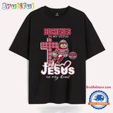 Ohio State Buckeyes In My Veins Jesus In My Heart Mascot T Shirt