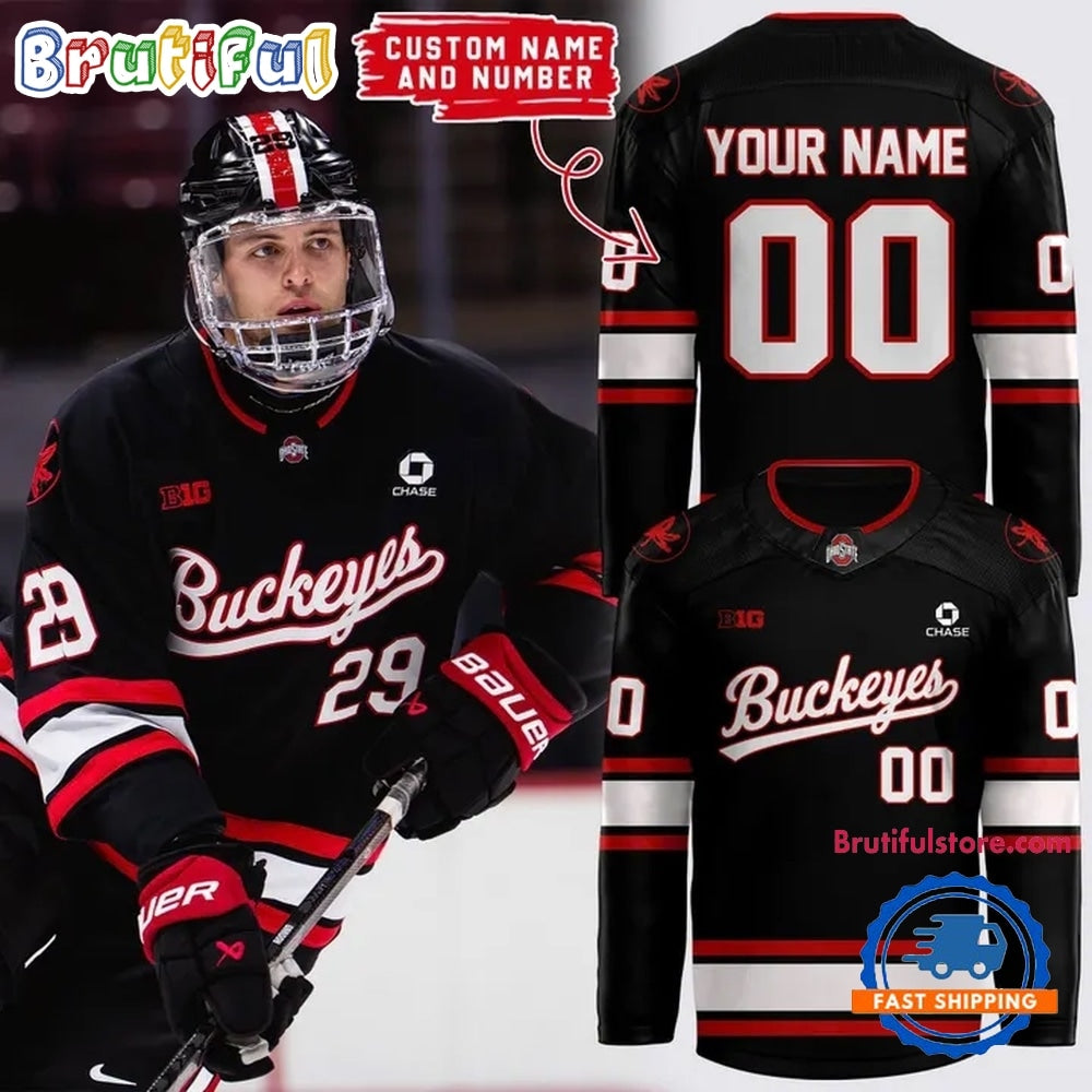 Ohio State Buckeyes Men’s Hockey 2026 Special Black Jersey Shirt