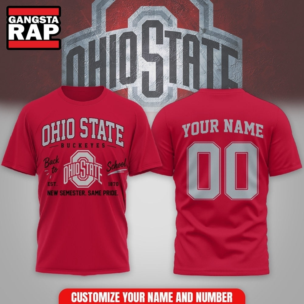 Ohio State Buckeyes NCAA Campus Pride Back to School 2026 Personalized 3D Shirt