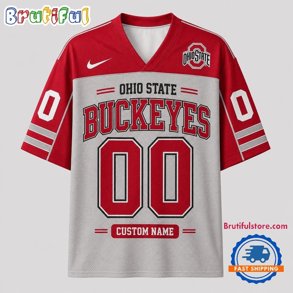 Ohio State Buckeyes NCAA College Team Pride Personalized Football jersey