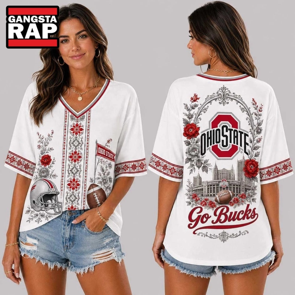 Ohio State Buckeyes NCAA Collegiate Pride Collection V Neck T Shirt