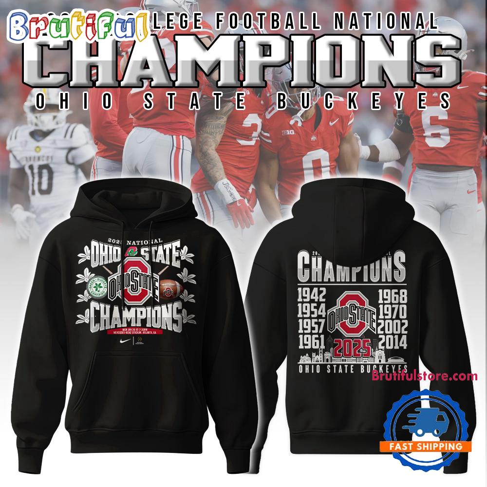 Ohio State Buckeyes NCAA National Champions Unisex Hoodie T-Shirt