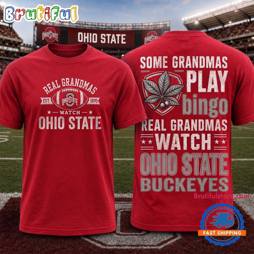 Ohio State Buckeyes NCAA Real Grandma Team Unisex 3D Shirt