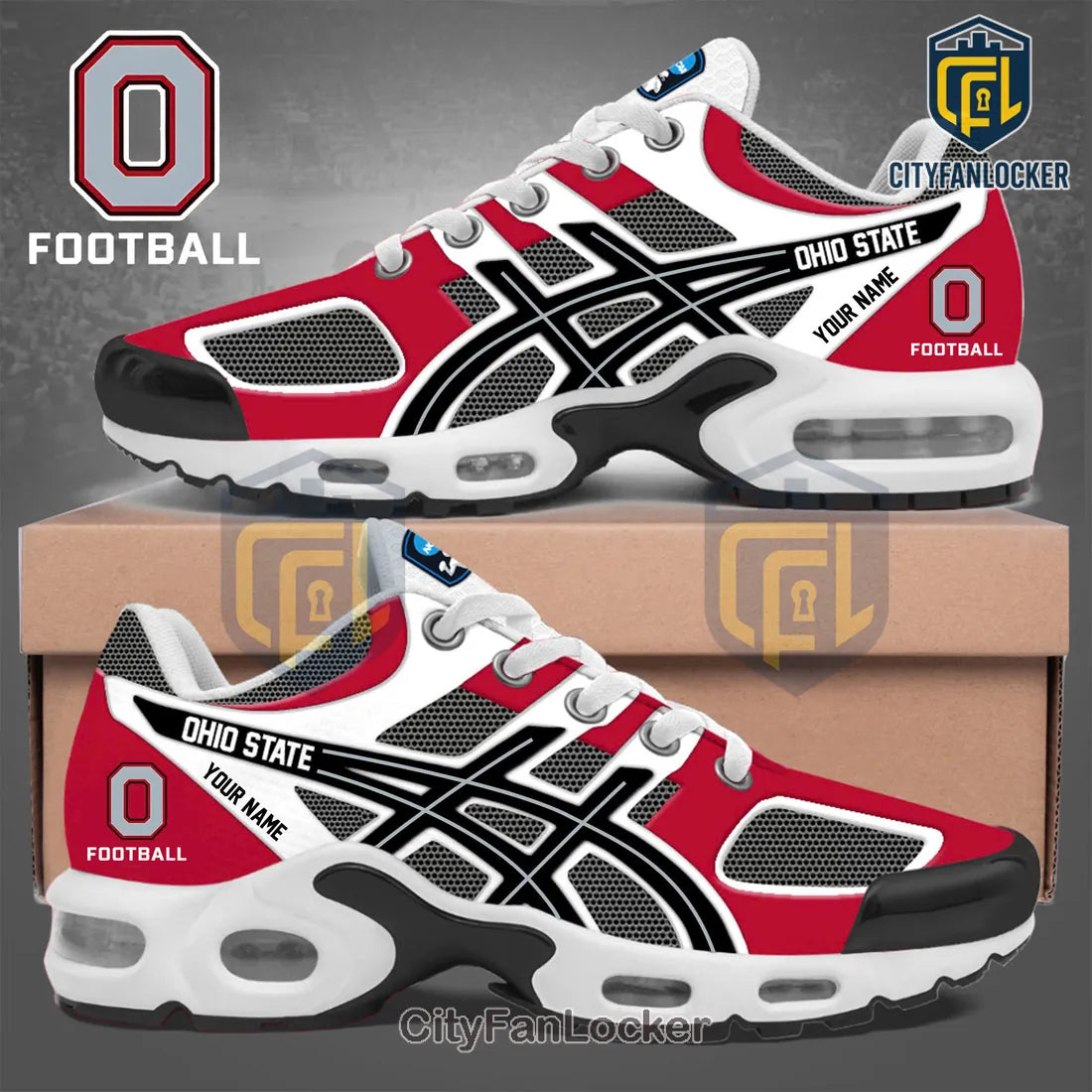 Ohio State Buckeyes Personalized Air Max Sneakers