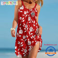 Ohio State Buckeyes Rose Pattern Women’s Summer Beach Sling Dress