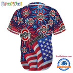 Ohio State Buckeyes USA Flag Independence Day Baseball Jersey, Sport Team 4th of July Jersey