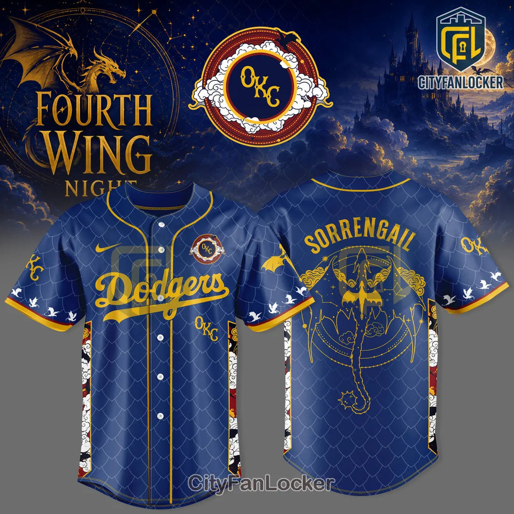 Oklahoma City Dodgers Fourth Wing Night 2026 Edition Baseball Jersey